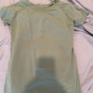Olive Green Short Sleeve Athletic Top
